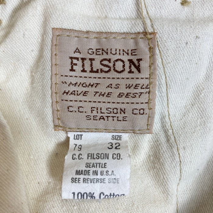FILSON フィルソン シングルティン パンツ タロン 42 USA製 ベージュ size32 瑞穂店