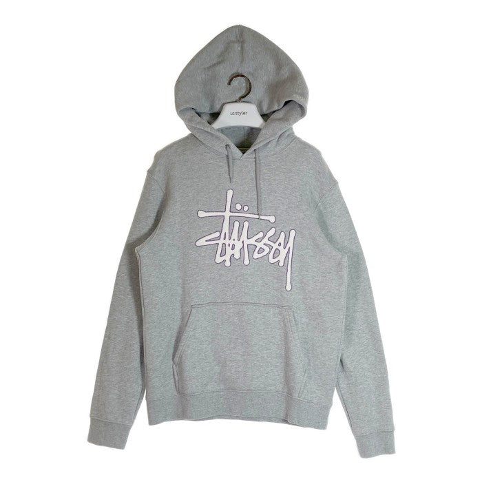 STUSSY ステューシー ビックボア 刺繍 ロゴ フード刺繍ロゴ INTERNATIONAL STUSSY TRIBE パーカー グレー sizeS  瑞穂店