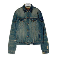 EZRA FITCH エズラ フィッチ ダメージ加工 デニムジャケット Gジャン インディゴ sizeXL 瑞穂店
