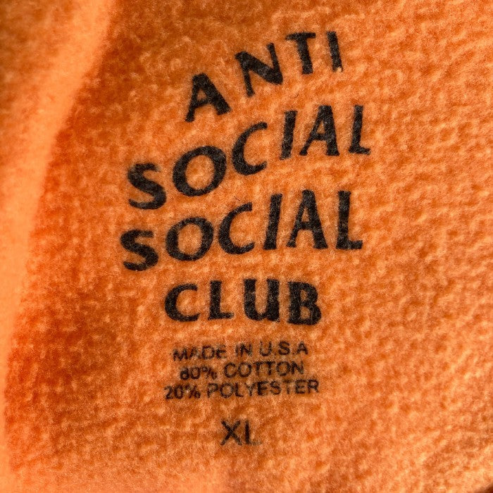 ANTI SOCIAL SOCIAL CLUB × UNDEFEATED アンチソーシャルソーシャルクラブ × アンディフィーテッド PARANOID  パーカー オレンジ sizeXL 瑞穂店