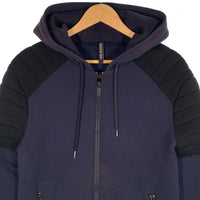 Neil Barrett ニールバレット 17AW Bonded Biker Jacket バイカージャケット ジップパーカー ネイビー Size XS 福生店