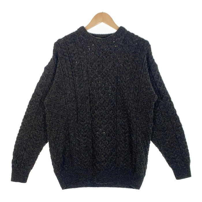 Carraig Donn キャレイグドン ウール クルーネック アランニットセーター チャコール Size M 福生店