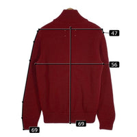 Maison Martin Margiela メゾンマルタンマルジェラ 12AW ドライバーズニット ジップアップ ボルドー S30HA0575 Size M 福生店
