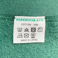 WAREHOUSE ウエアハウス Lot483 ASHLAND スウェット クルーネック トレーナー リバース グリーン Size M 福生店