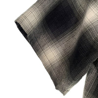CalTop キャルトップ オンブレチェック 半袖シャツ ブラック グレー アクリル Size L 福生店