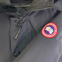 CANADA GOOSE カナダグース 3438JM JASPER コヨーテファー ダウンジャケット ネイビー sizeS 瑞穂店