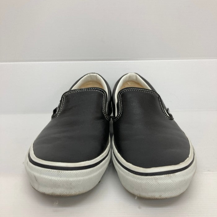 VANS バンズ slip-on スリッポン オールレザー ブラック size27.5cm 瑞穂店