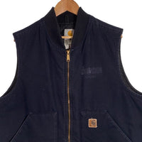 Carhartt カーハート ダックベスト 中綿 キルティング ネイビー メキシコ製 V02 MDT Size XL 福生店