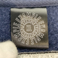 EXAMPLE エグザンプル クルーネック スウェットトレーナー 刺繡ロゴ ネイビー Size XL 福生店