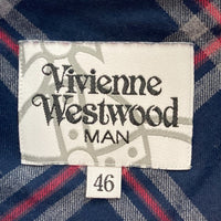 Vivienne Westwood MAN ヴィヴィアンウエストウッド マン チェック VW-WR-78282 長袖シャツ ネイビー size46 瑞穂店