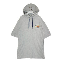 TOMMY JENES トミージーンズ パーカーワンピース 前後サークルプリント ライトグレー sizeS 瑞穂店