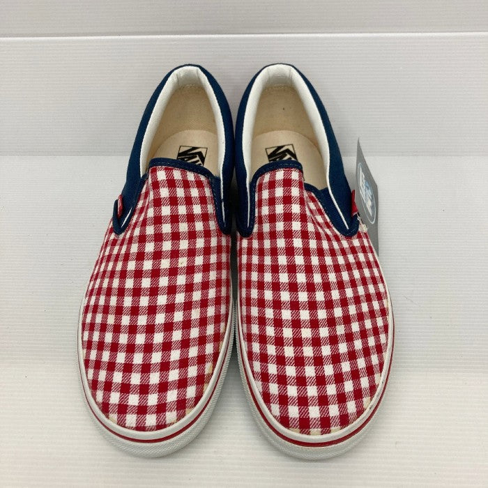 VANS バンズ チェッカー柄 レッド ホワイト スリッポン classic SLIP ...