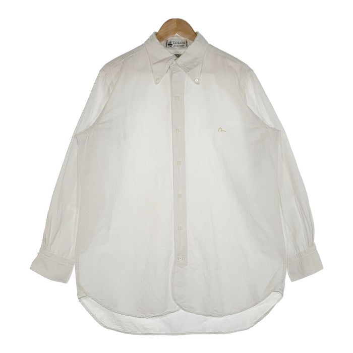 トップスEVISU エヴィス コットン ボタンダウンシャツ YAMANE ACADEMY ホワイト Size 44