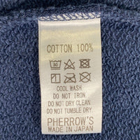 Pherrow's フェローズ 23AW ALASKA STATE カレッジプリント スウェットトレーナー ラグランスリーブ ネイビー Size 38 福生店