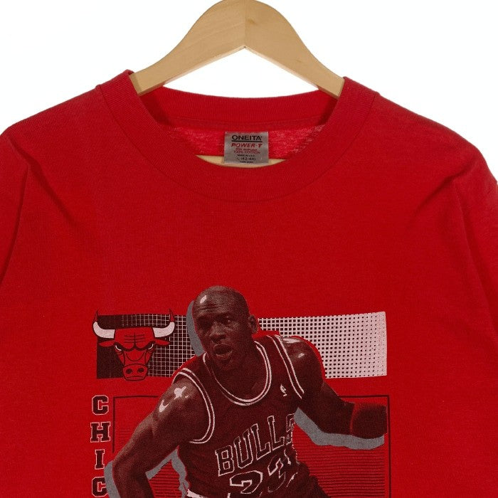 90's MICHAEL JORDAN マイケルジョーダン フォトプリント Tシャツ 1991STARTER ONEITA レッド Size L 福生店