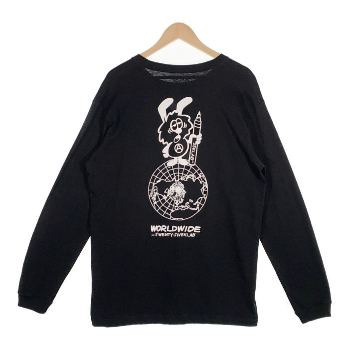 VERDY ベルディ 25KLAB プリント ロングスリーブTシャツ ブラック Size XL 福生店