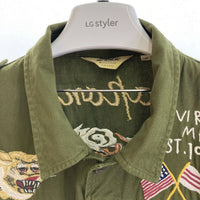 AVIREX アヴィレックス M-43 MILITARY JACKET ミリタリージャケット 刺繍 6172106 オリーブ Size M 瑞穂店