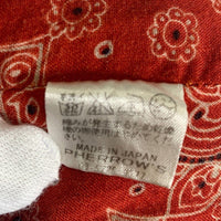 Pherrow's フェローズ コットン ベスト 裏地バンダナ柄 ブラウン Size 40 福生店