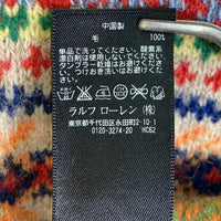 RRL ダブルアールエル フェアアイル Vネックニットベスト ベージュ×マルチ sizeM 瑞穂店