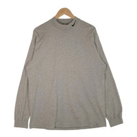 90's NIKE ナイキ モックネック ロングスリーブTシャツ ネック刺繍 グレー USA製 Size L 福生店