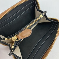 LAUREN RALPH LAUREN ローレン ラルフ ローレン レザー コンチネンタル ウォレット ブラウン 二つ折り財布 牛革 コンパクト 瑞穂店