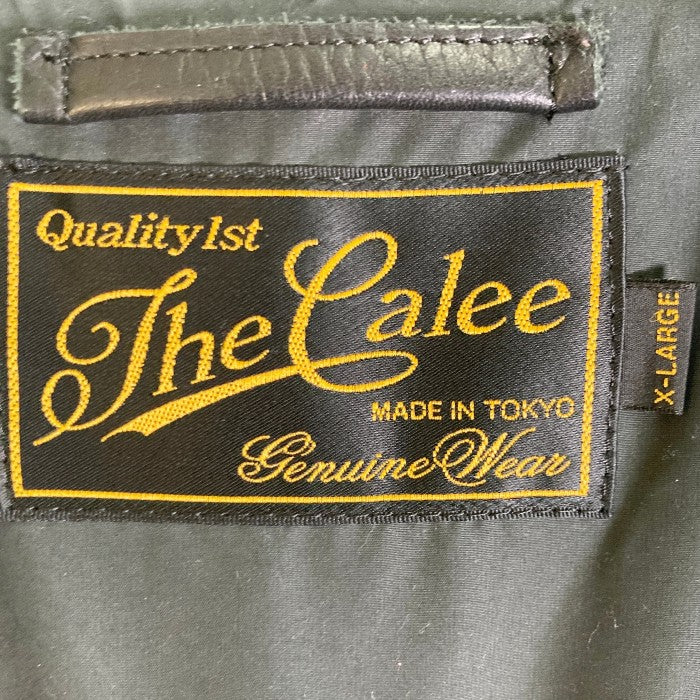 THE CALEE キャリー 襟ボア レザーヨーク 中綿 ウエスタン ジャケット ブラック sizeXL 瑞穂店