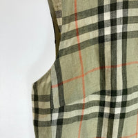 BURBERRY バーバリー ノースリーブシャツ グリーン 麻 size38 瑞穂店