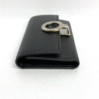 BVLGARI ブルガリ 30422 ブルガリブルガリ リング型ロゴクリップ レザー 6連 キーケース ブラック 瑞穂店