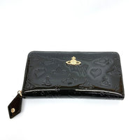 Vivienne Westwood ヴィヴィアンウエストウッド 55VV310 ラウンドファスナー長財布 エナメル ブラック 瑞穂店