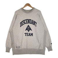 DESCENDANT ディセンダント プリント スウェットクルーネックトレーナー リバース グレー Size 3 福生店