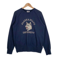 Pherrow's フェローズ 23AW ALASKA STATE カレッジプリント スウェットトレーナー ラグランスリーブ ネイビー Size 38 福生店