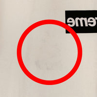 SUPREME シュプリーム 18AW COMME des GARCONS SHIRT コムデギャルソンシャツ Split Box Logo Tee スプリット ボックスロゴ Tシャツ ホワイト Size L 福生店