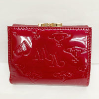 Vivienne Westwood ヴィヴィアンウエストウッド 13vv110 三つ折り財布 パテントレザー がま口 レッド 瑞穂店