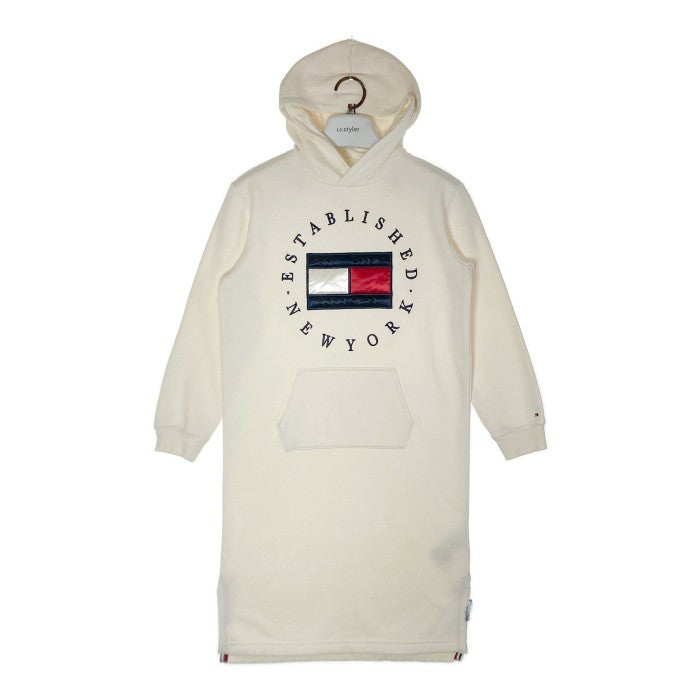 TOMMY HILFIGER トミーヒルフィガー HERITAGE HOODY DRESS パーカーワンピース kg0kg05450 ホワイト  size152 瑞穂店