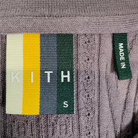 KITH キス ケーブルニット ポロシャツ コットン レーヨン パープル Size S 福生店