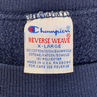 90's Champion チャンピオン ST.NORBERT COLLEGE リバースウィーブ スウェット クルーネックトレーナー ネイビー Size XL 福生店