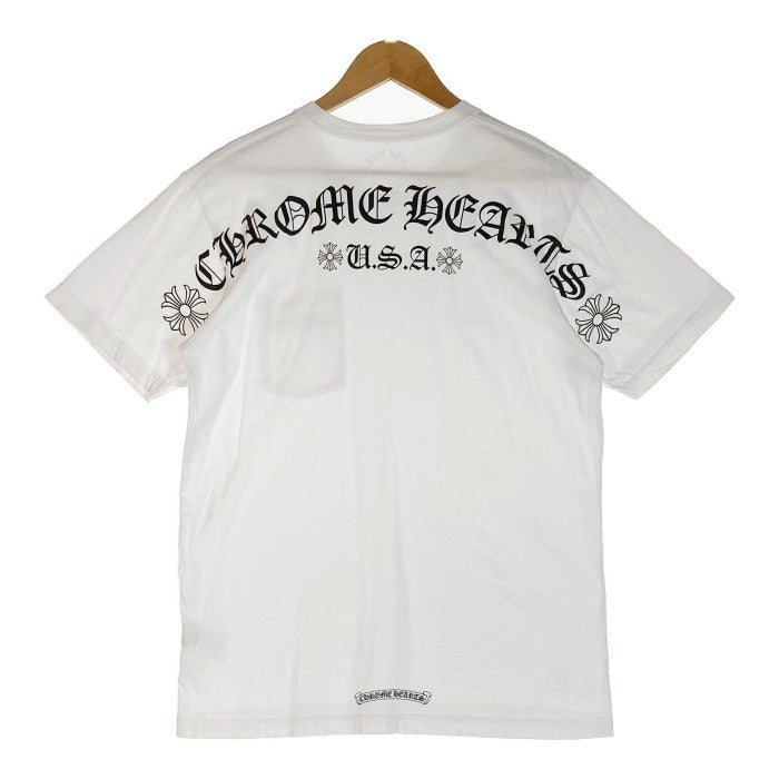 ★クロムハーツ バックアーチロゴ ポケットTシャツ ホワイト sizeL