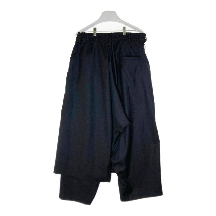 YOHJI YAMAMOTO ヨウジヤマモト UU-P09-101-1-03 S'YTE T/W GABARDINE LEFT WRAP PANTS  ギャバジン レフト ワープパンツ ブラック size3 瑞穂店