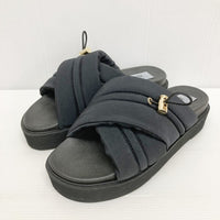 La Talon GRISE ルタロン グリーズ PLATFORM CROSS PADDED SANDALS サンダル ブラック sizeS 瑞穂店