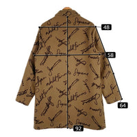 SUPREME シュプリーム 20AW Script Logos Wool Overcoat スクリプトロゴ ウール オーバーコート ベージュ Size M 福生店