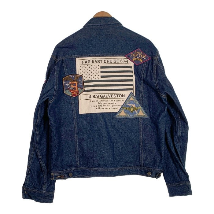 AVIREX アヴィレックス Top Gun Denim Jacket トップガン デニムジャケット ワッペン インディゴ Size XL 福生店