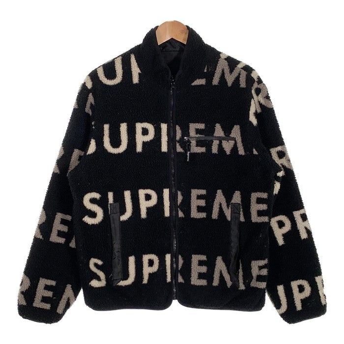 SUPREME シュプリーム 18AW Reversible Logo Fleece Jacket リバーシブルロゴ フリースジャケット ブラック  Size M 福生店