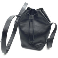 JIL SANDER ジルサンダー DRAWSTRING SOFT VEGETAL CALF ドローストリング レザー ショルダーバッグ 巾着 ブラック 福生店