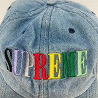 SUPREME シュプリーム 20AW multi color logo 6-panel マルチカラー ロゴ 6パネル キャップ デニム インディゴ 瑞穂店