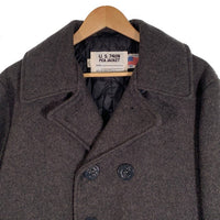 Schott ショット U.S.740N PEA JACKET メルトン ウール ピーコート グレー Size 40 福生店