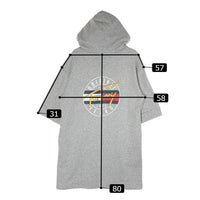 TOMMY JENES トミージーンズ パーカーワンピース 前後サークルプリント ライトグレー sizeS 瑞穂店