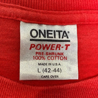 90's MICHAEL JORDAN マイケルジョーダン フォトプリント Tシャツ 1991STARTER ONEITA レッド Size L 福生店