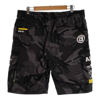 Aape BY A BATHING APE エーエイプ カモフラージュ カーゴ ショートパンツ ブラック Size XL 福生店