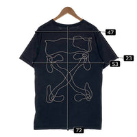 OFF-WHITE オフホワイト ABSTRACT ARROWS S/S SLIM TEE バックアロー刺繡 Tシャツ フェードブラック OMAA027F19185011 Size L 福生店