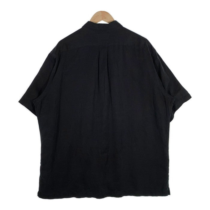 Polo by Ralph Lauren ポロラルフローレン CALDWELL オープンカラーシャツ 裾ポニー シルク リネン ブラック Size  XL 福生店